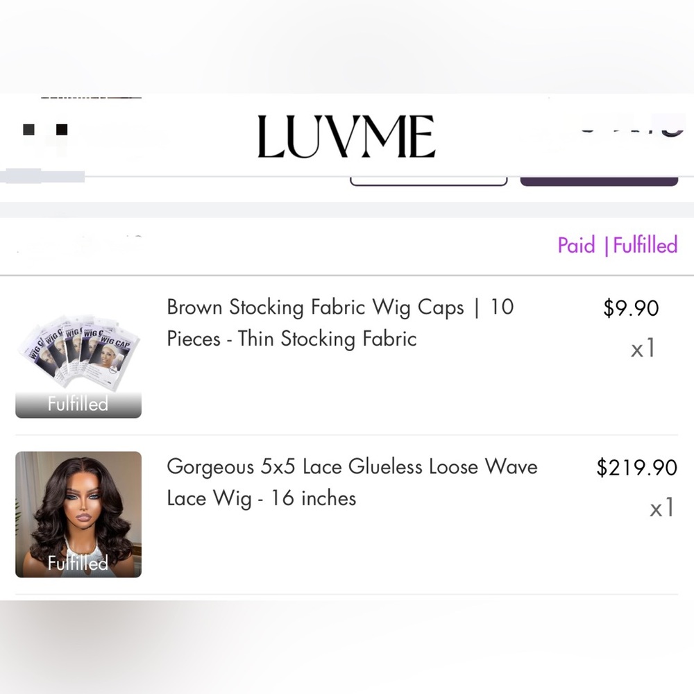 LUVME Gorgeous 5x5 Lace Glueless Loose Wave Dark Brown/Black Wig **NEW** - Picture 9 of 12